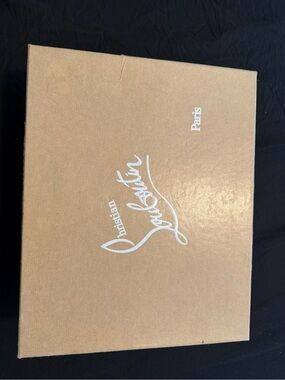 Christian Louboutin Tan Shoe Box with White Logo